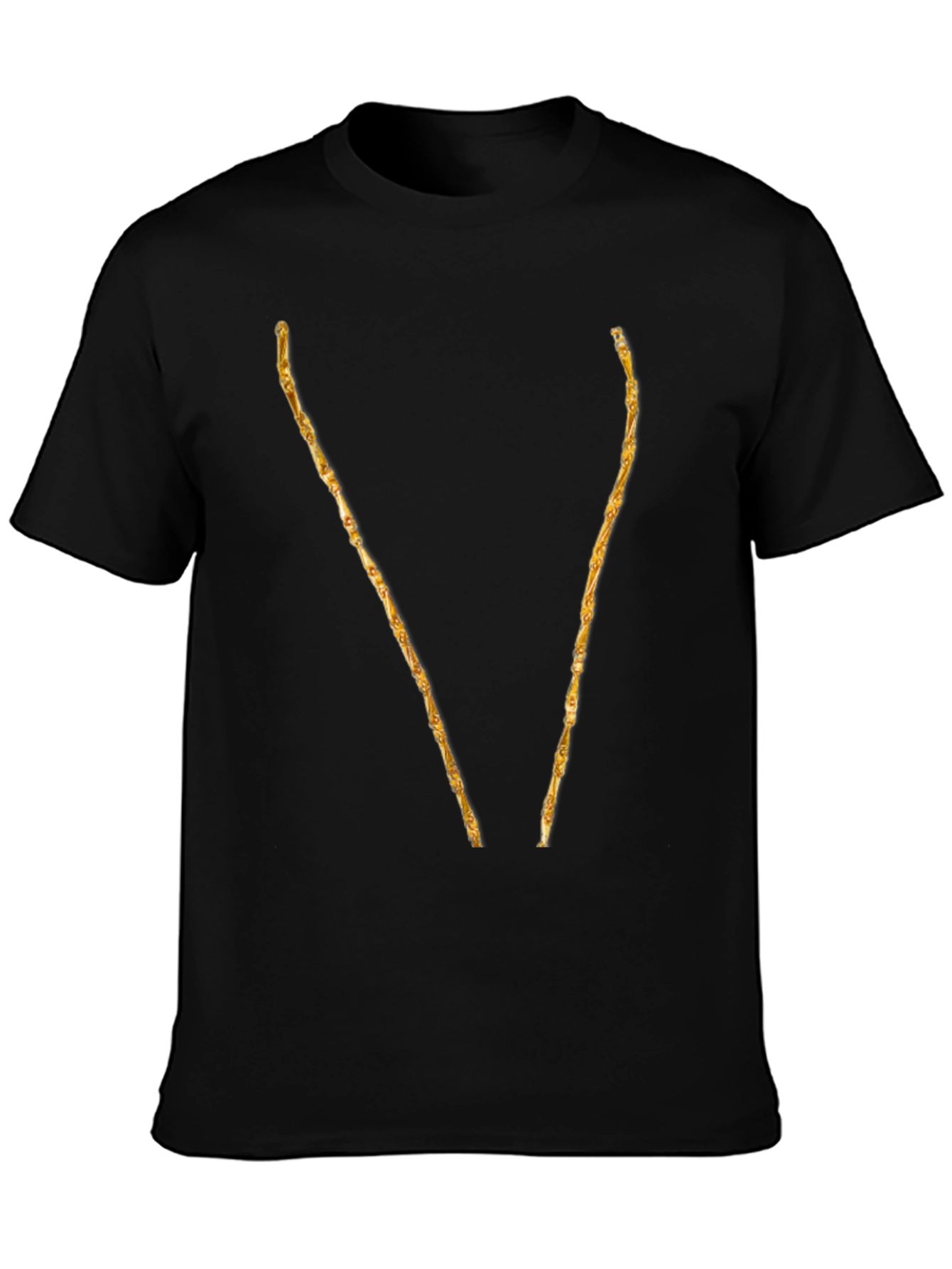 Golden Sticks Graphic Black T-Shirt