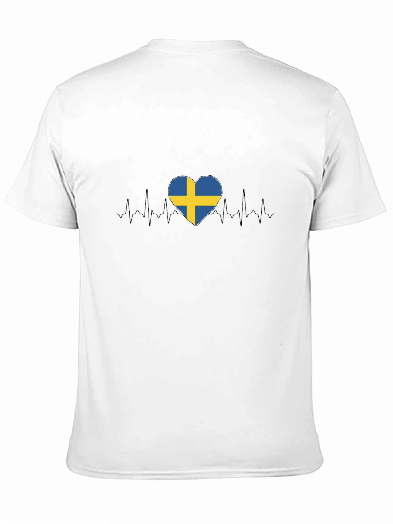 Sweden Flag Heartbeat Graphic Tee