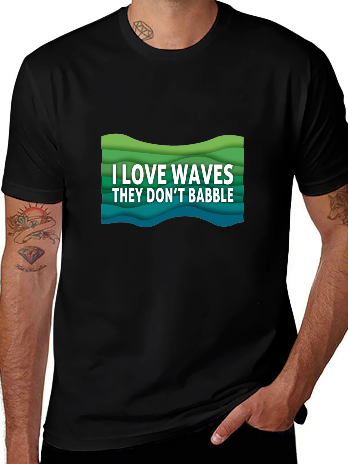 I Love Waves Graphic Tee