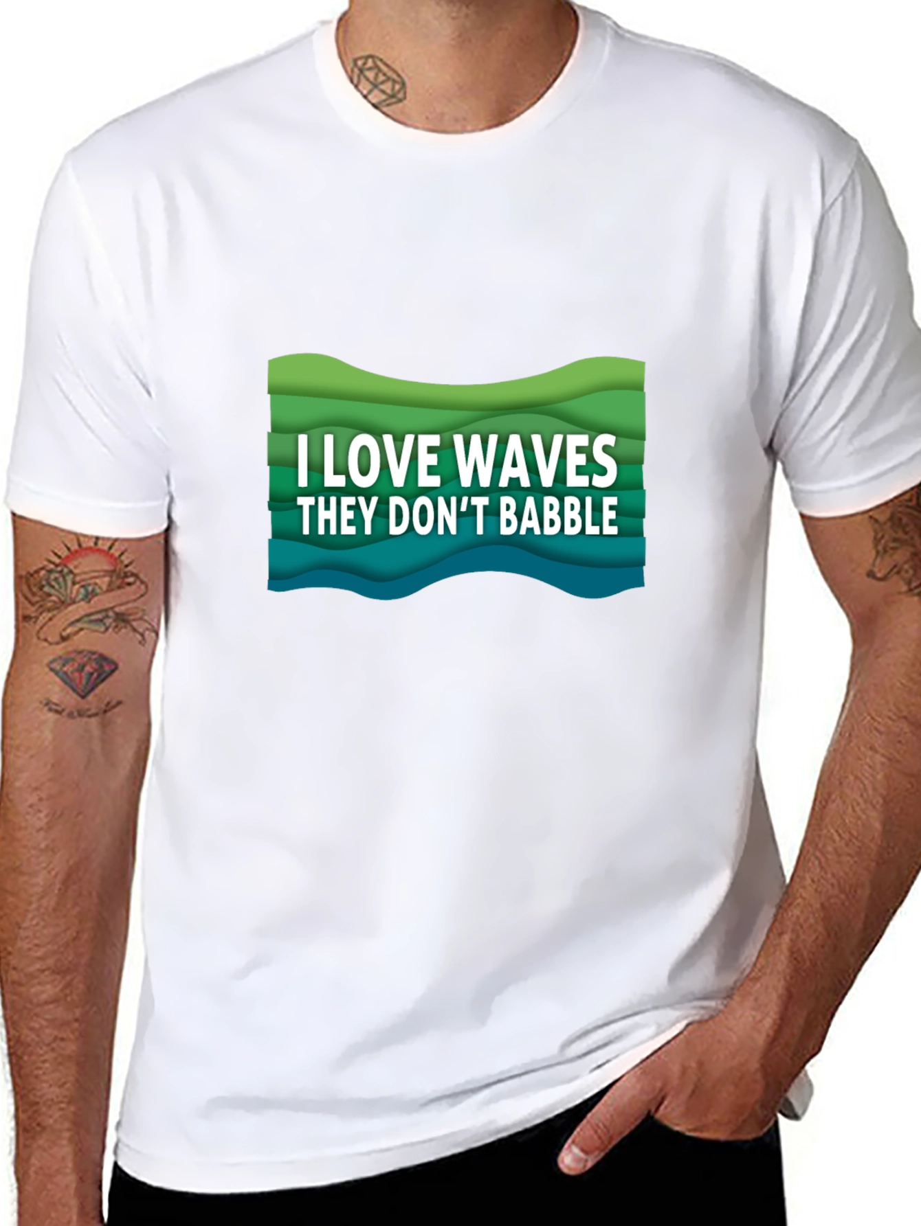 I Love Waves Graphic Tee