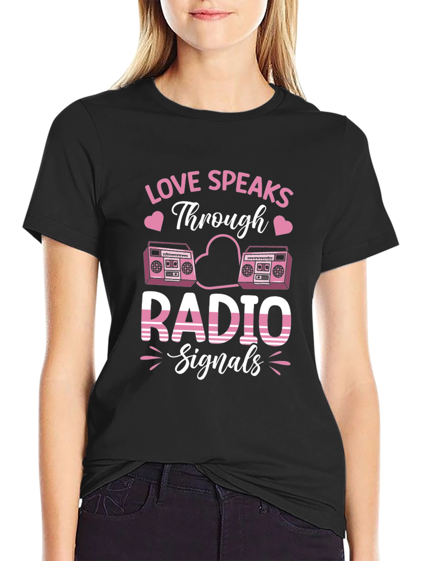 Love Speaks Through Radio Signals Graphic Tee