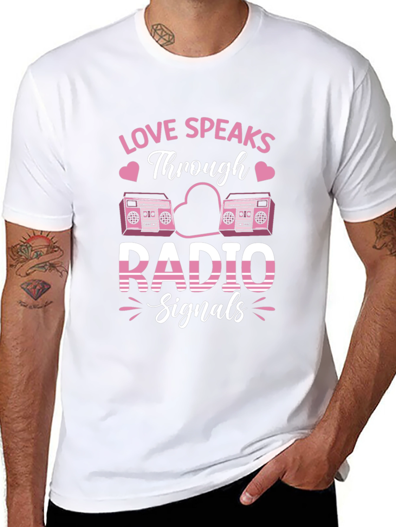 Love Speaks Through Radio Signals Graphic Tee