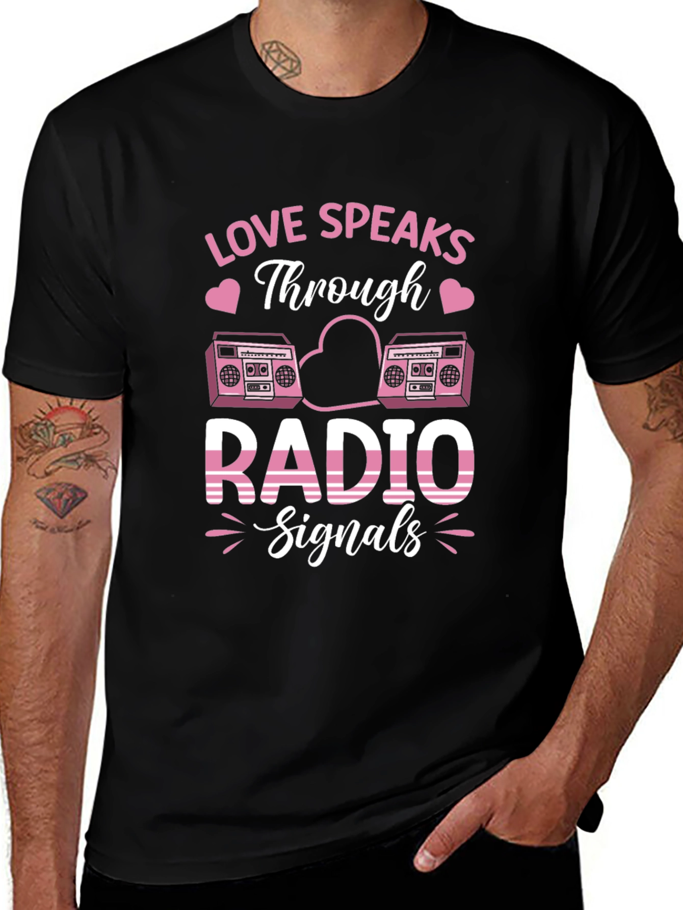 Love Speaks Through Radio Signals Graphic Tee