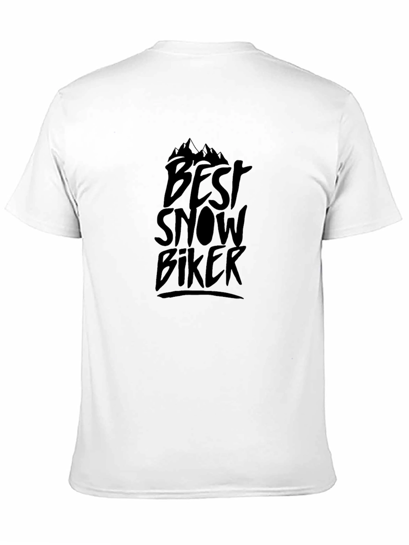 Best Snow Biker Graphic Tee - Black