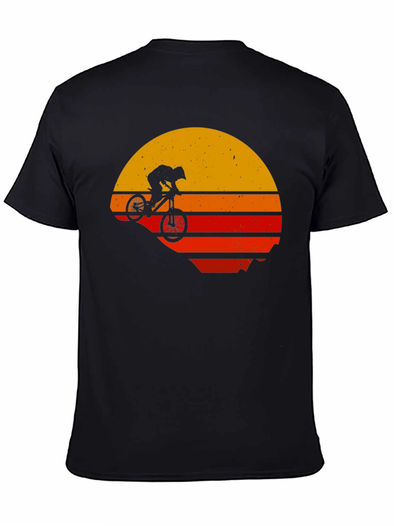 Retro Mountain Bike Sunset Graphic Tee