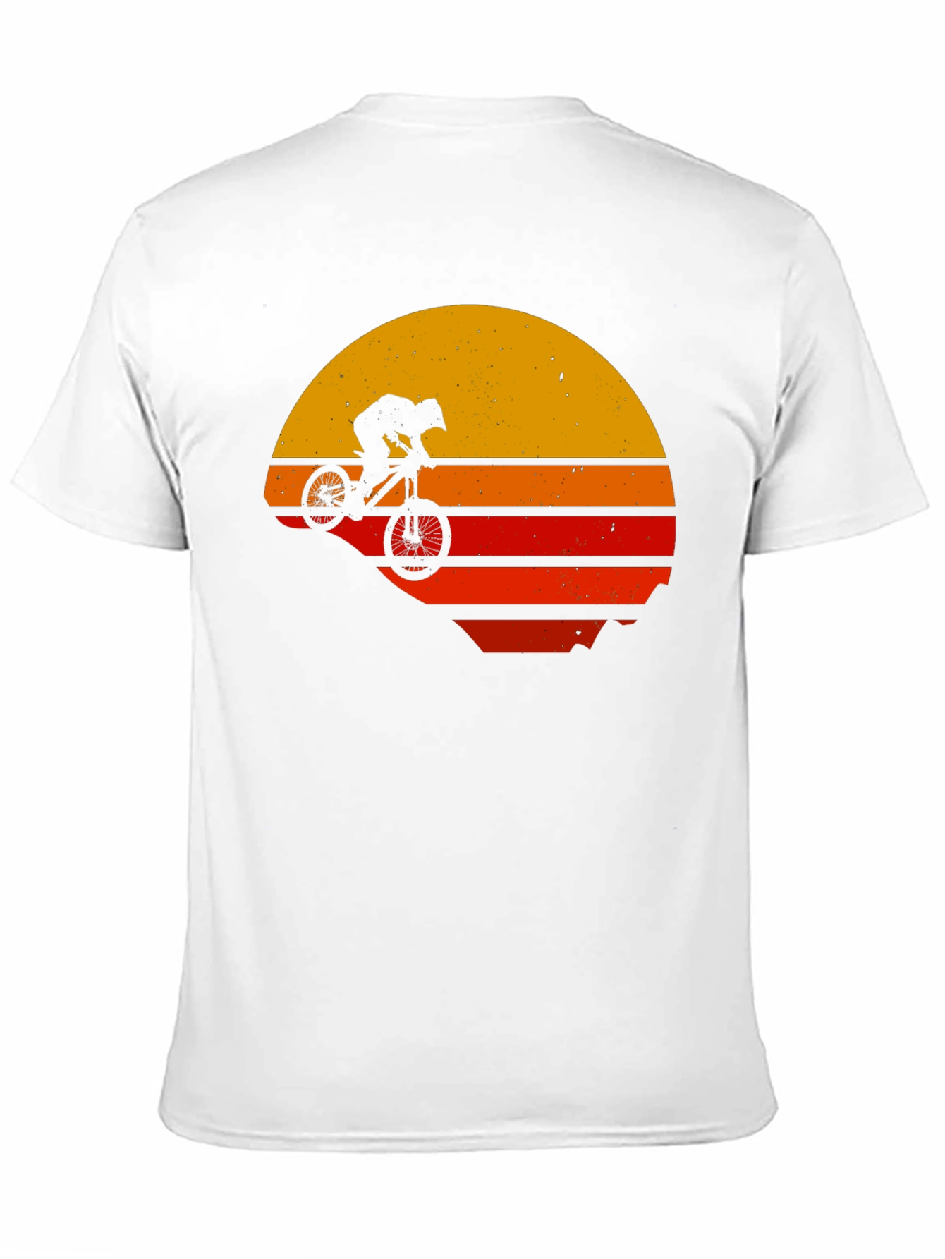 Retro Mountain Bike Sunset Graphic Tee