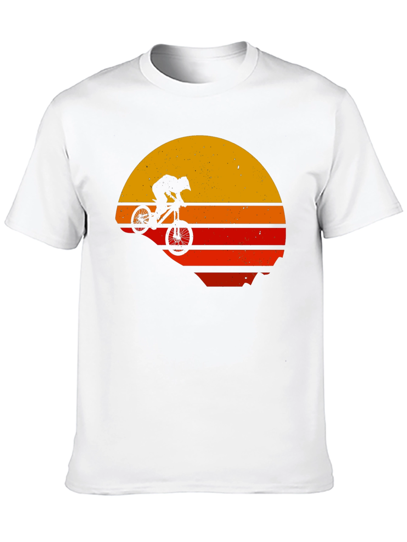 Retro Mountain Bike Sunset Graphic Tee