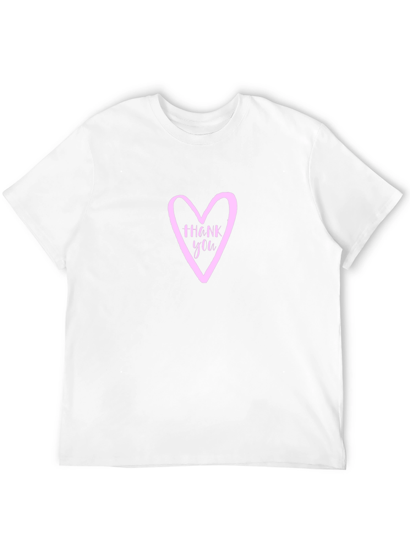 Thank You Heart Graphic Black T-Shirt