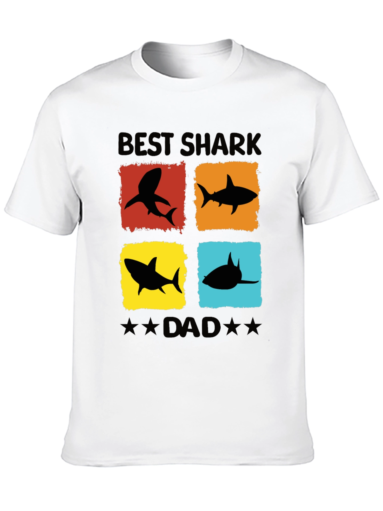 Best Shark Dad T-Shirt Novelty Fathers Day Tee