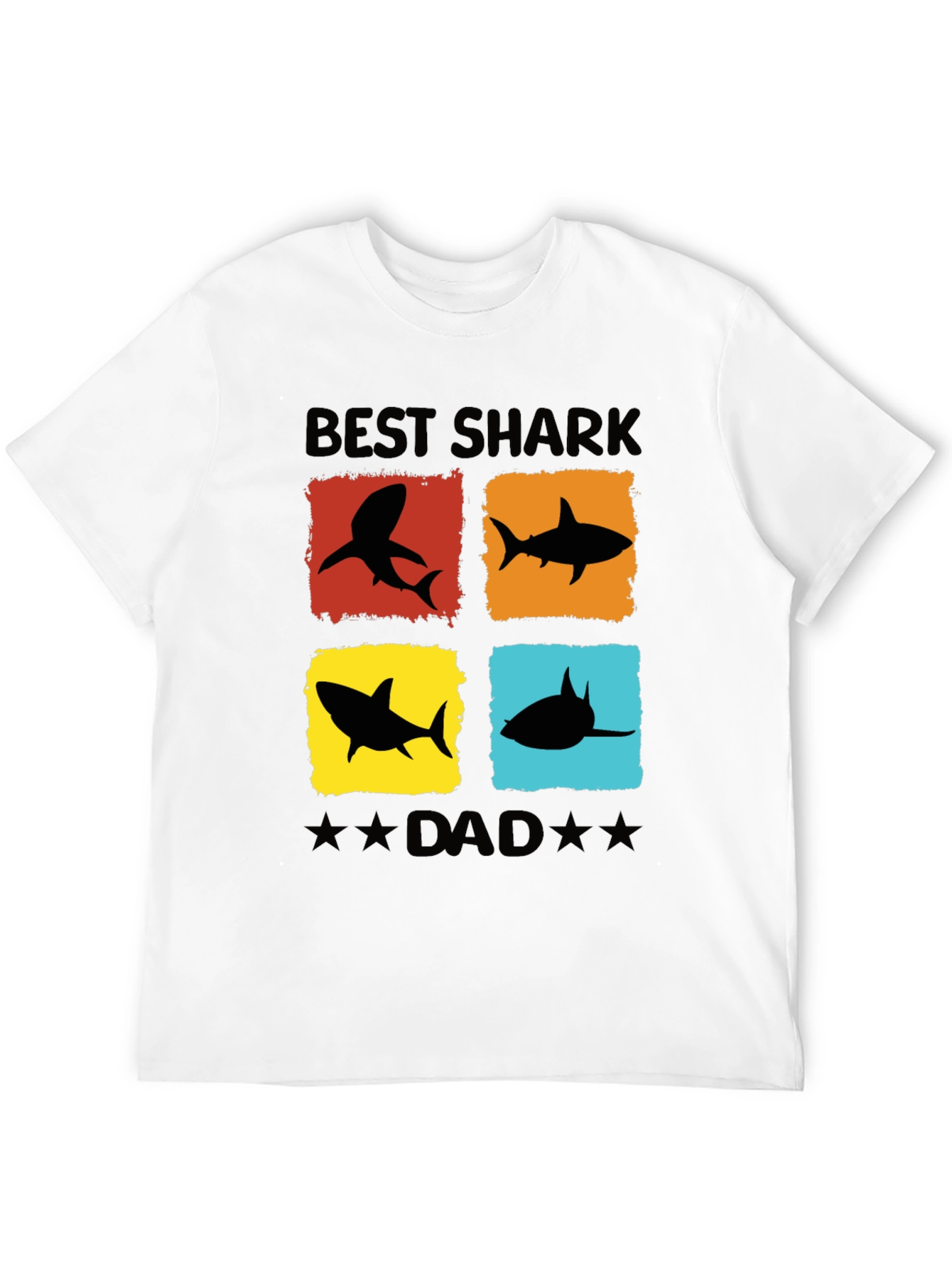 Best Shark Dad T-Shirt Novelty Fathers Day Tee