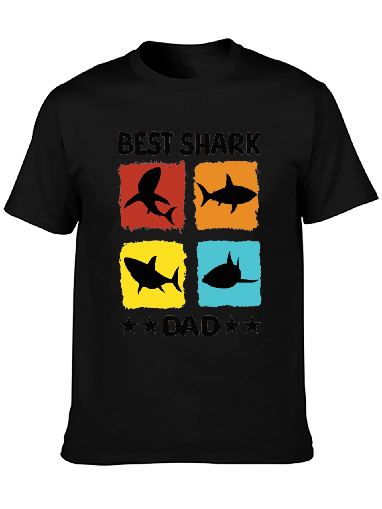 Best Shark Dad T-Shirt Novelty Fathers Day Tee