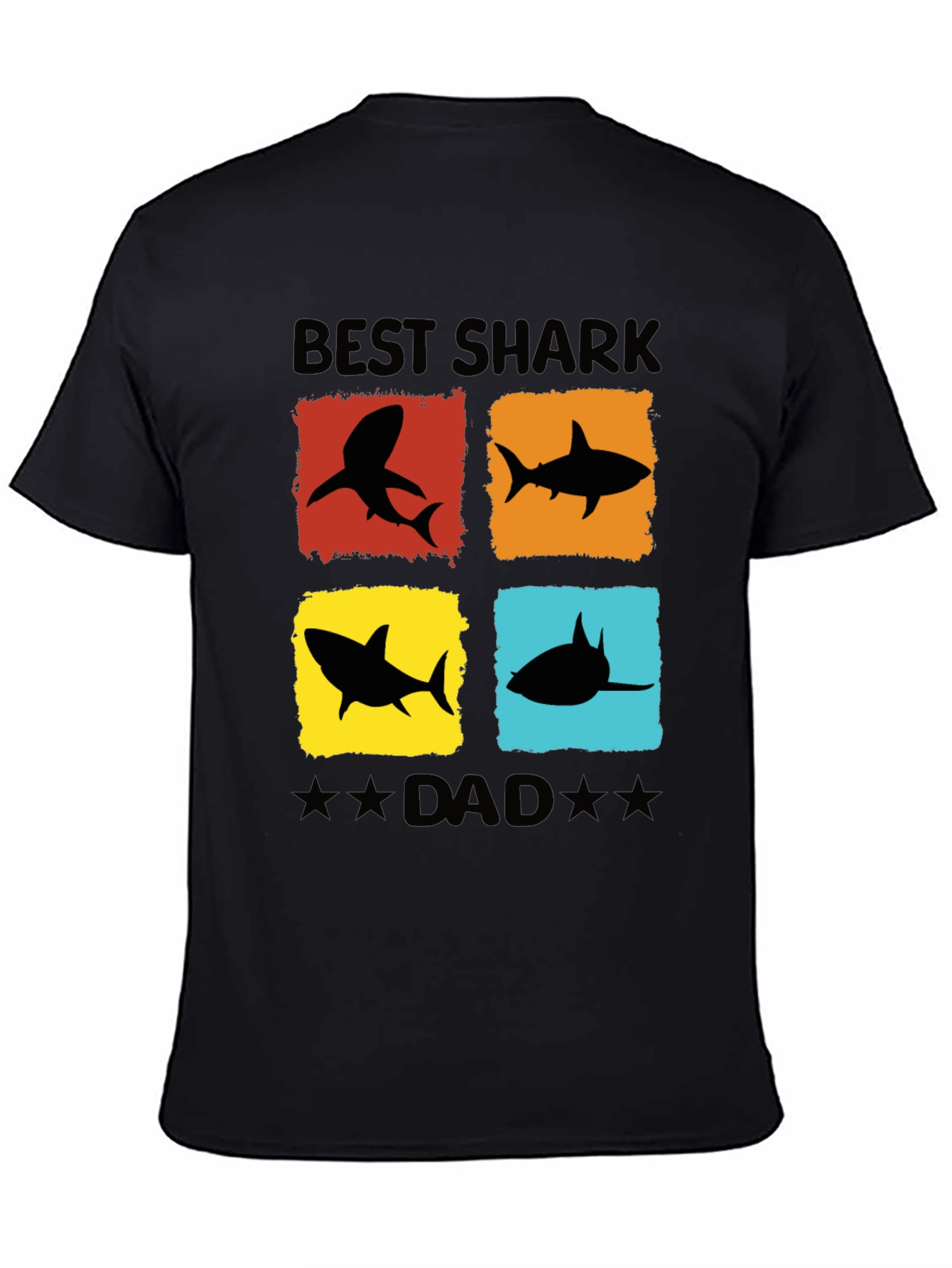 Best Shark Dad T-Shirt Novelty Fathers Day Tee
