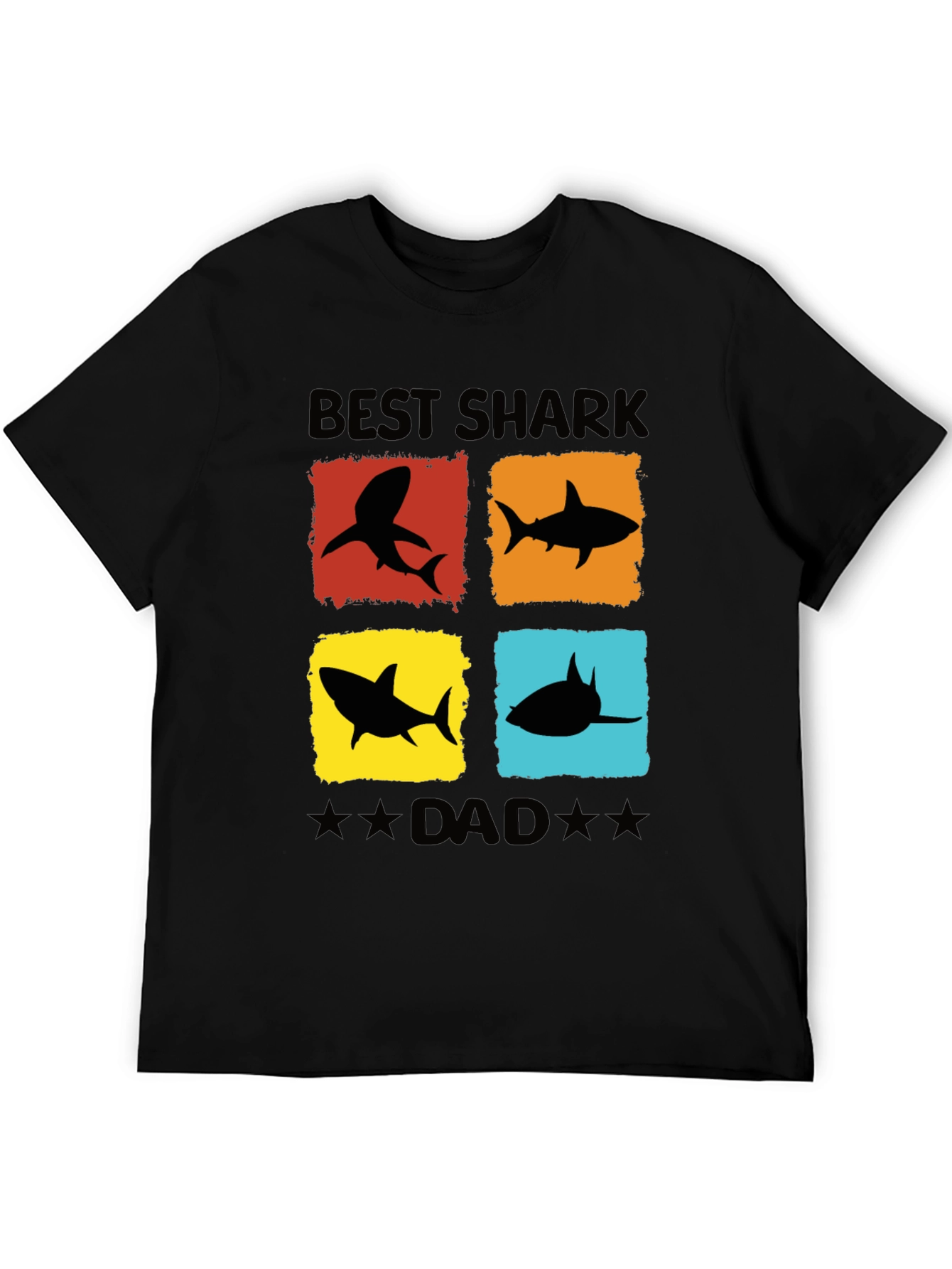 Best Shark Dad T-Shirt Novelty Fathers Day Tee