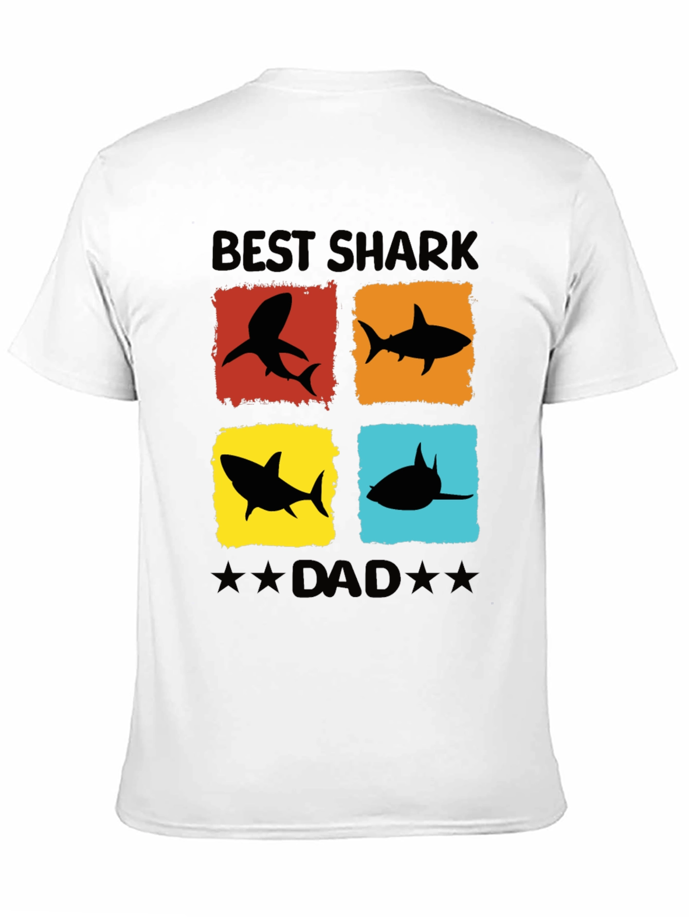 Best Shark Dad T-Shirt Novelty Fathers Day Tee