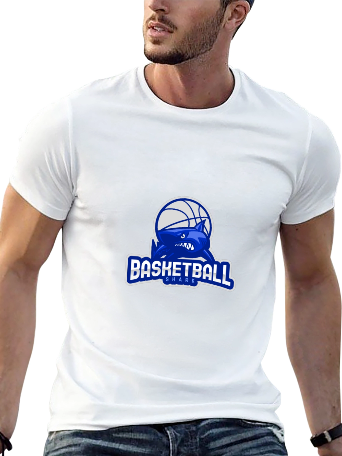 Basketball Shark Graphic Tee - Black