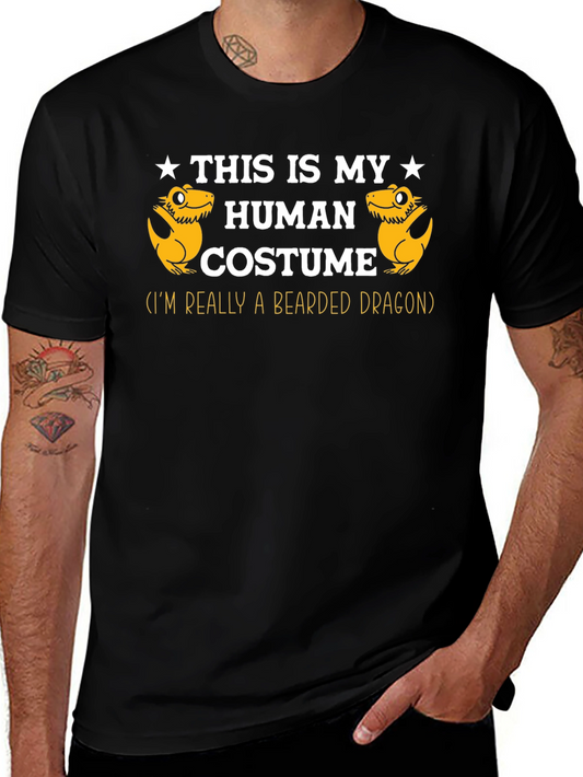 Funny Bearded Dragon Human Costume Graphic Tee