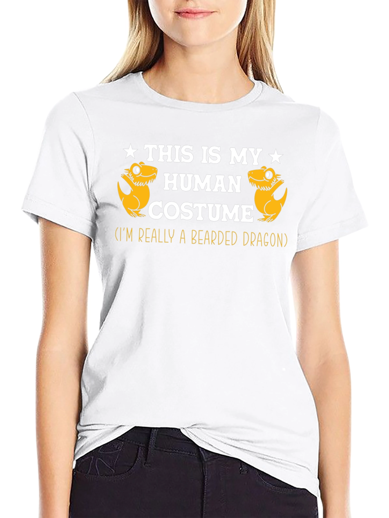 Funny Bearded Dragon Human Costume Graphic Tee