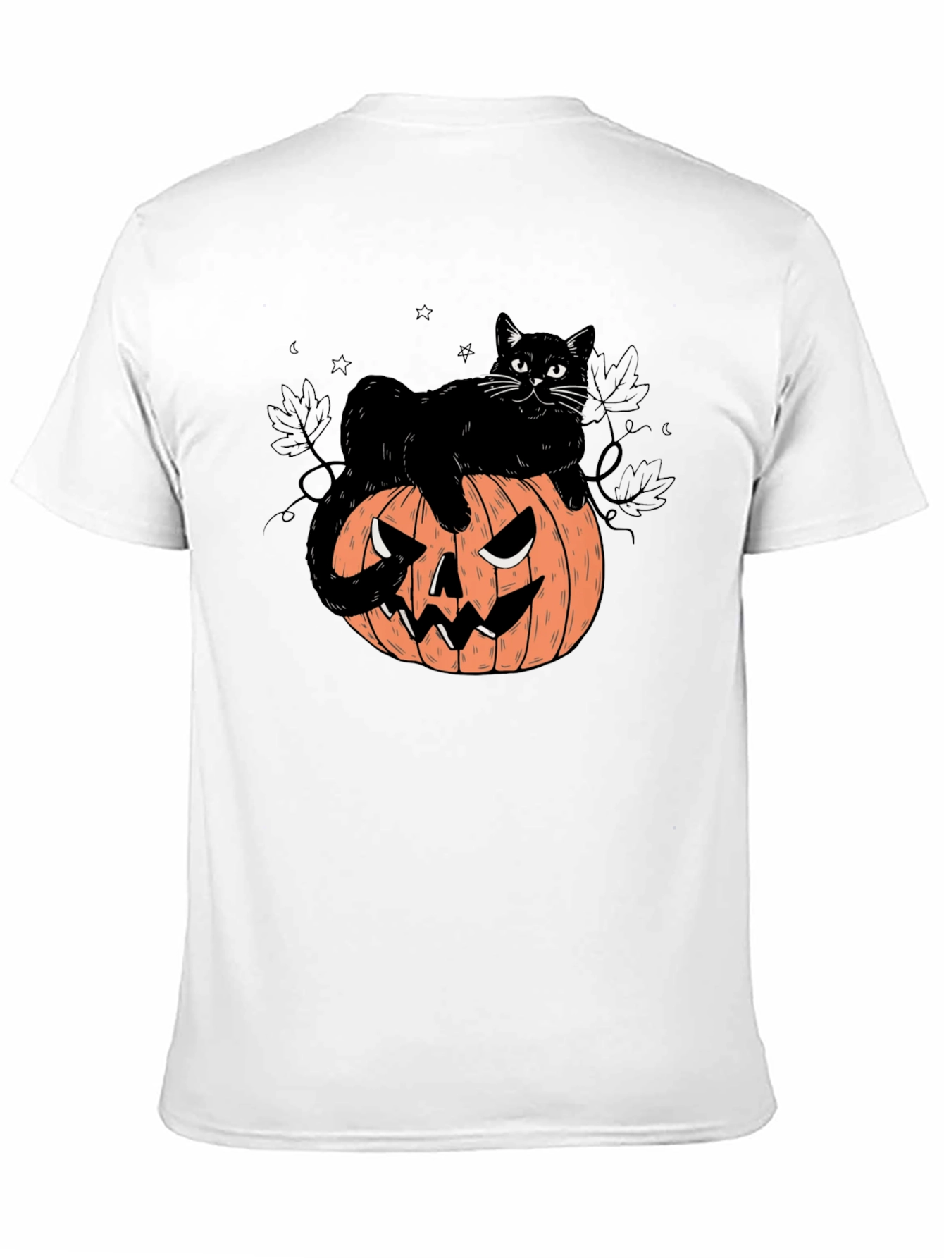 Halloween Cat on Pumpkin Graphic Tee