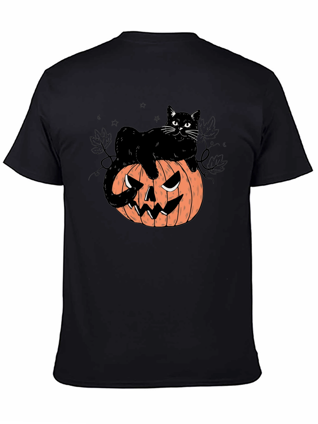Halloween Cat on Pumpkin Graphic Tee