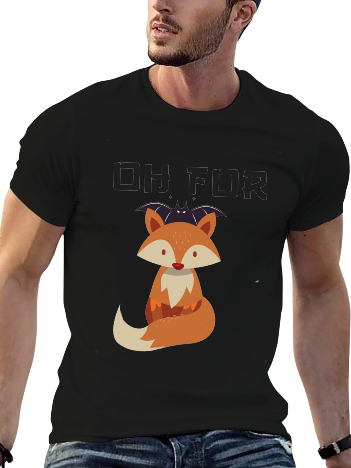 Cute Fox Graphic T-Shirt - Halloween Ready!