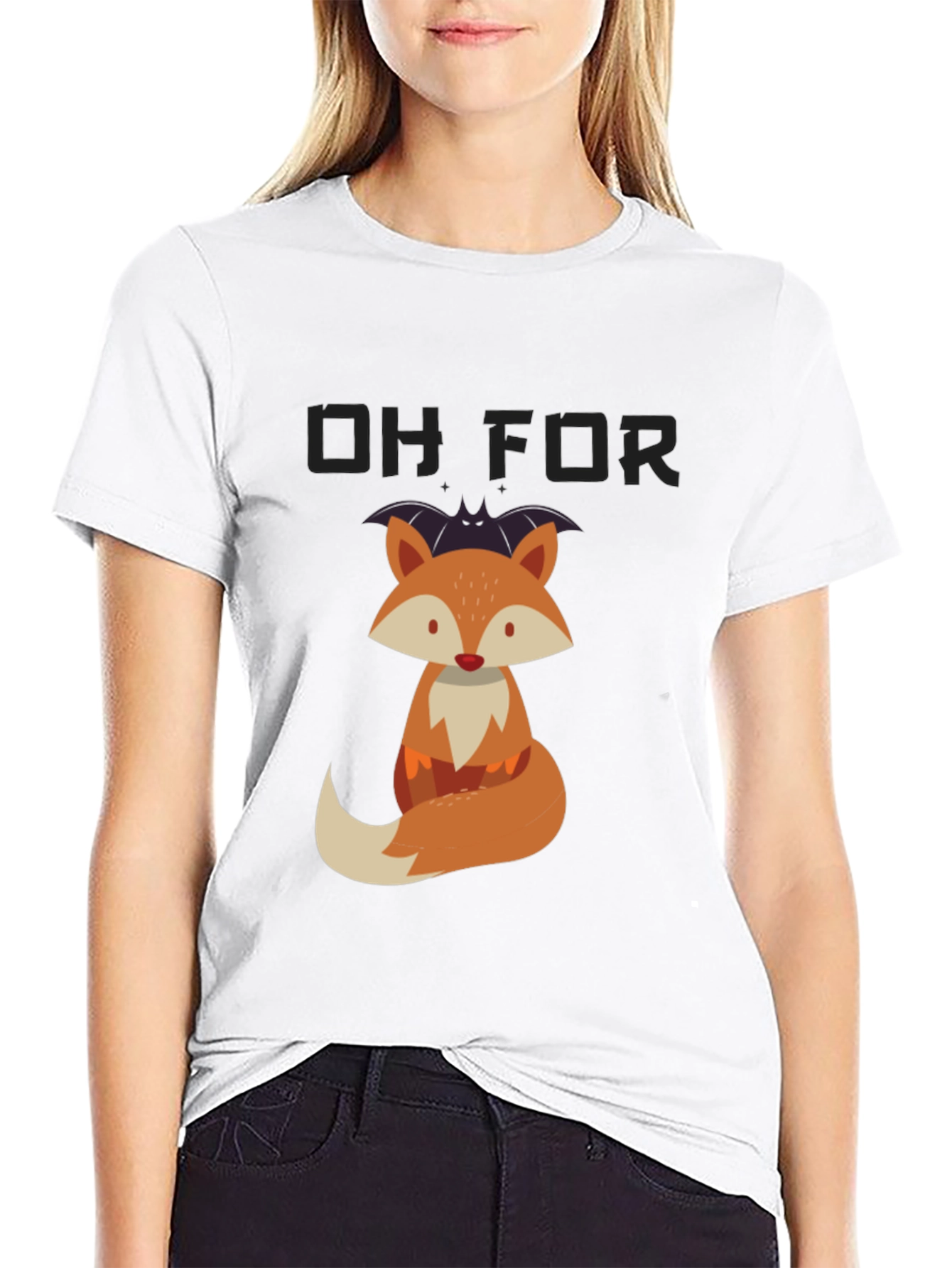 Cute Fox Graphic T-Shirt - Halloween Ready!