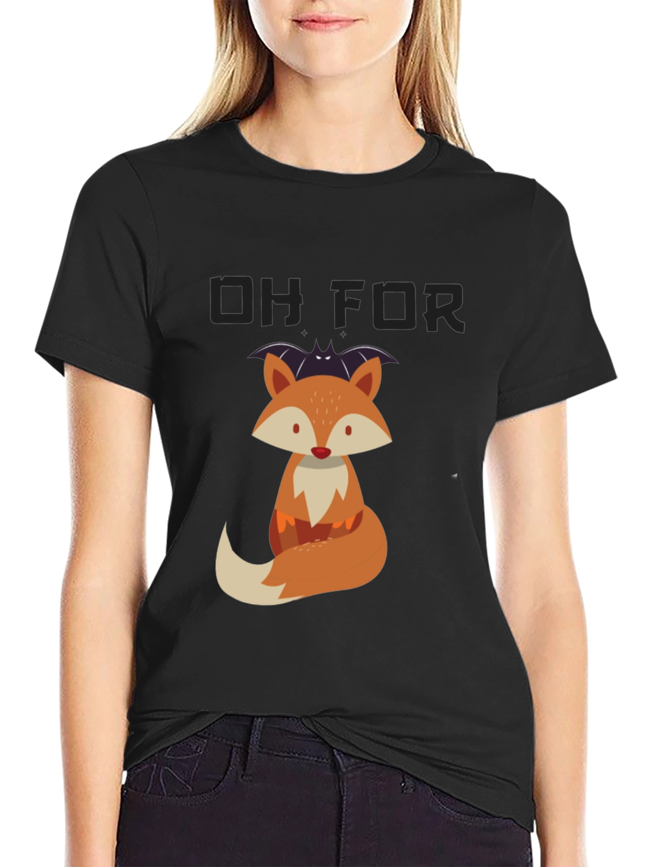 Cute Fox Graphic T-Shirt - Halloween Ready!