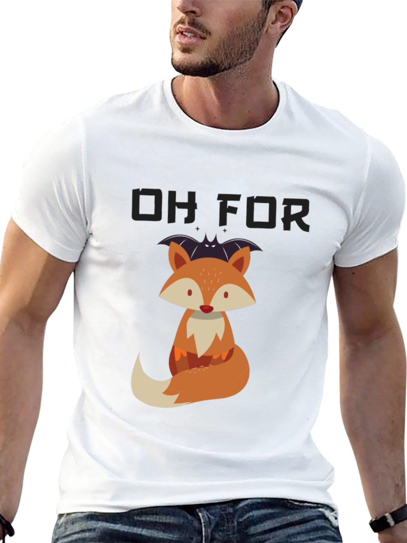 Cute Fox Graphic T-Shirt - Halloween Ready!