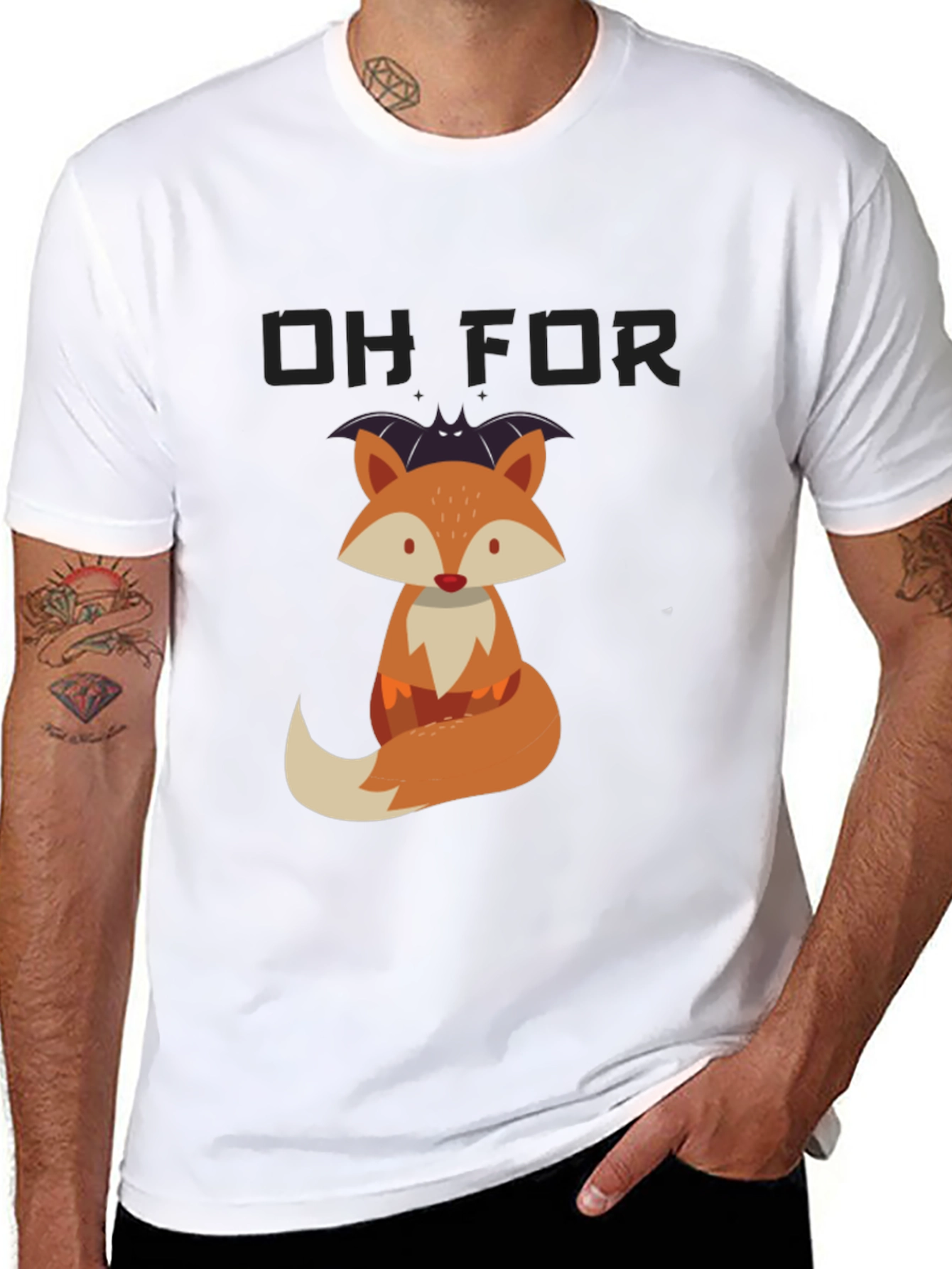 Cute Fox Graphic T-Shirt - Halloween Ready!