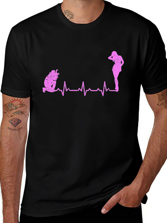 Funny Proposal Heartbeat Graphic Tee