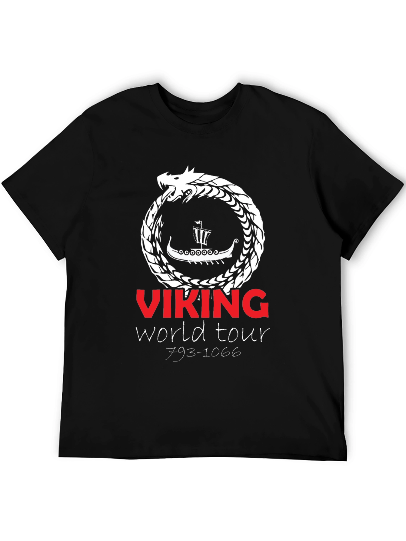 Viking World Tour Graphic T-Shirt - Black