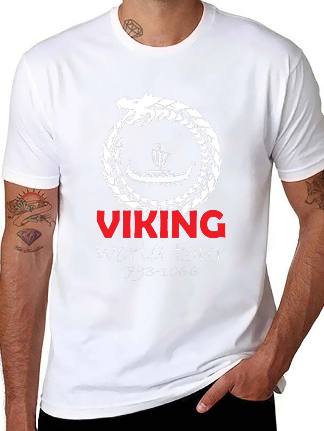 Viking World Tour Graphic T-Shirt - Black