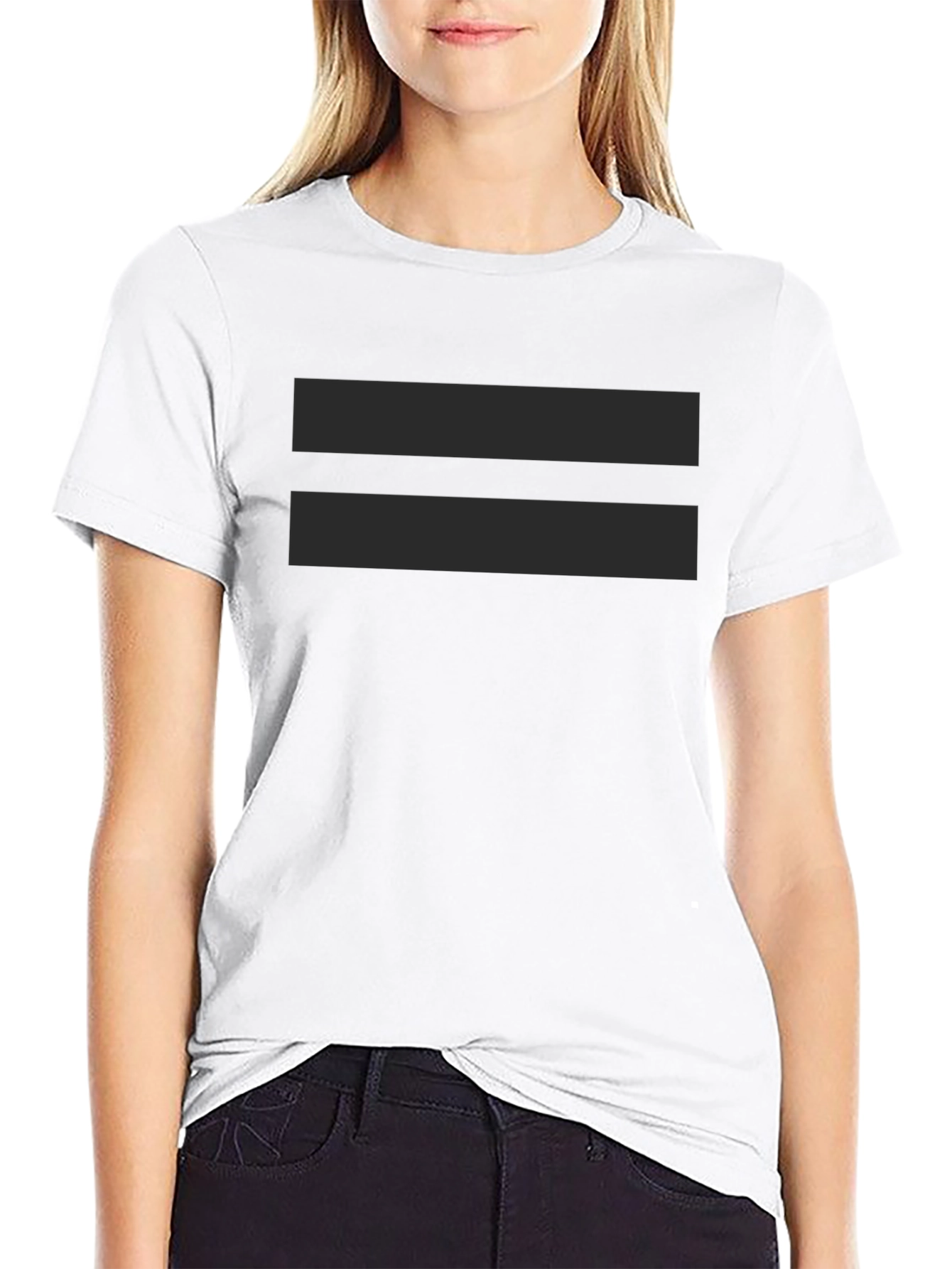 Equality Symbol Black T-Shirt - Simple Statement Tee
