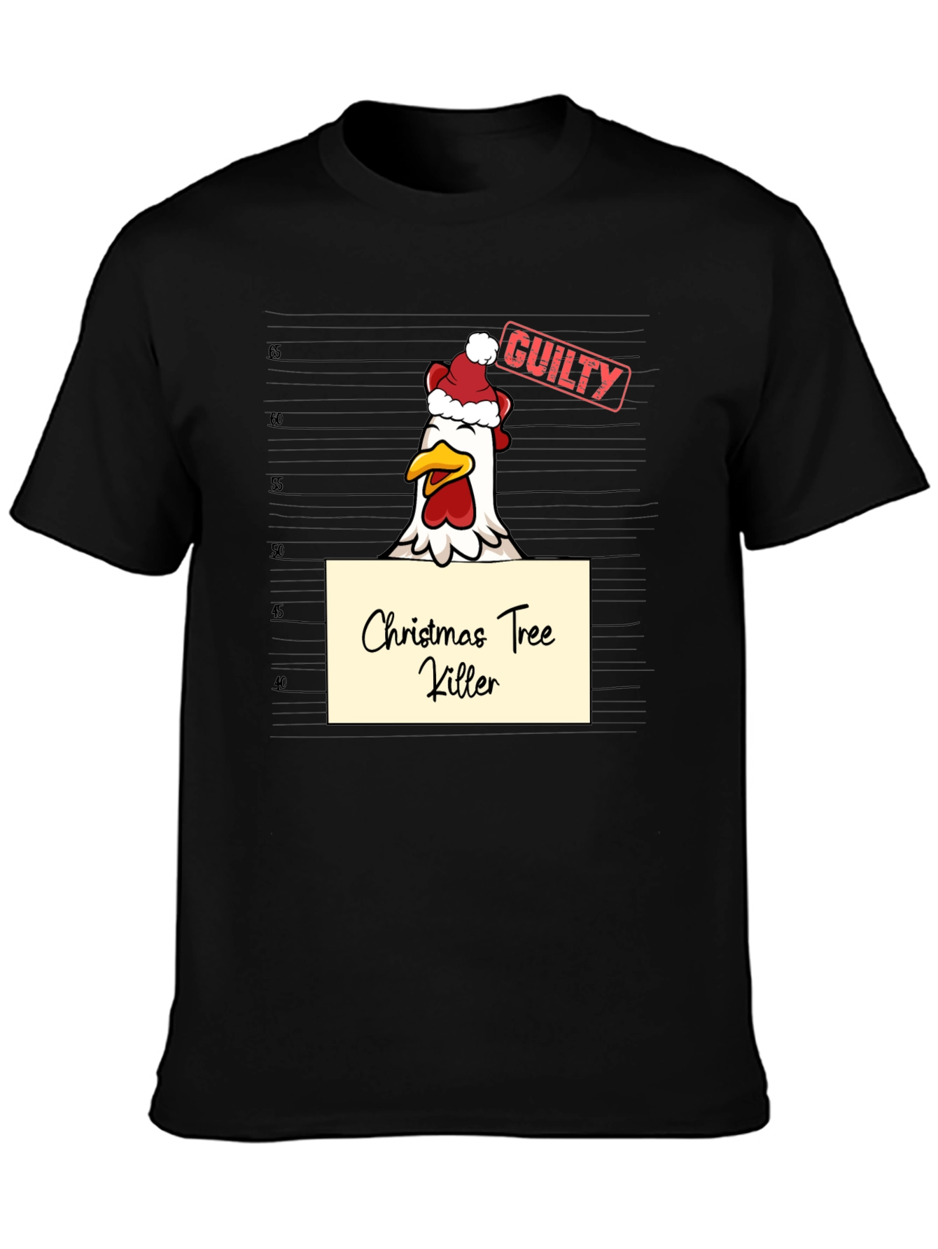 Funny Christmas Chicken T-Shirt - Guilty!