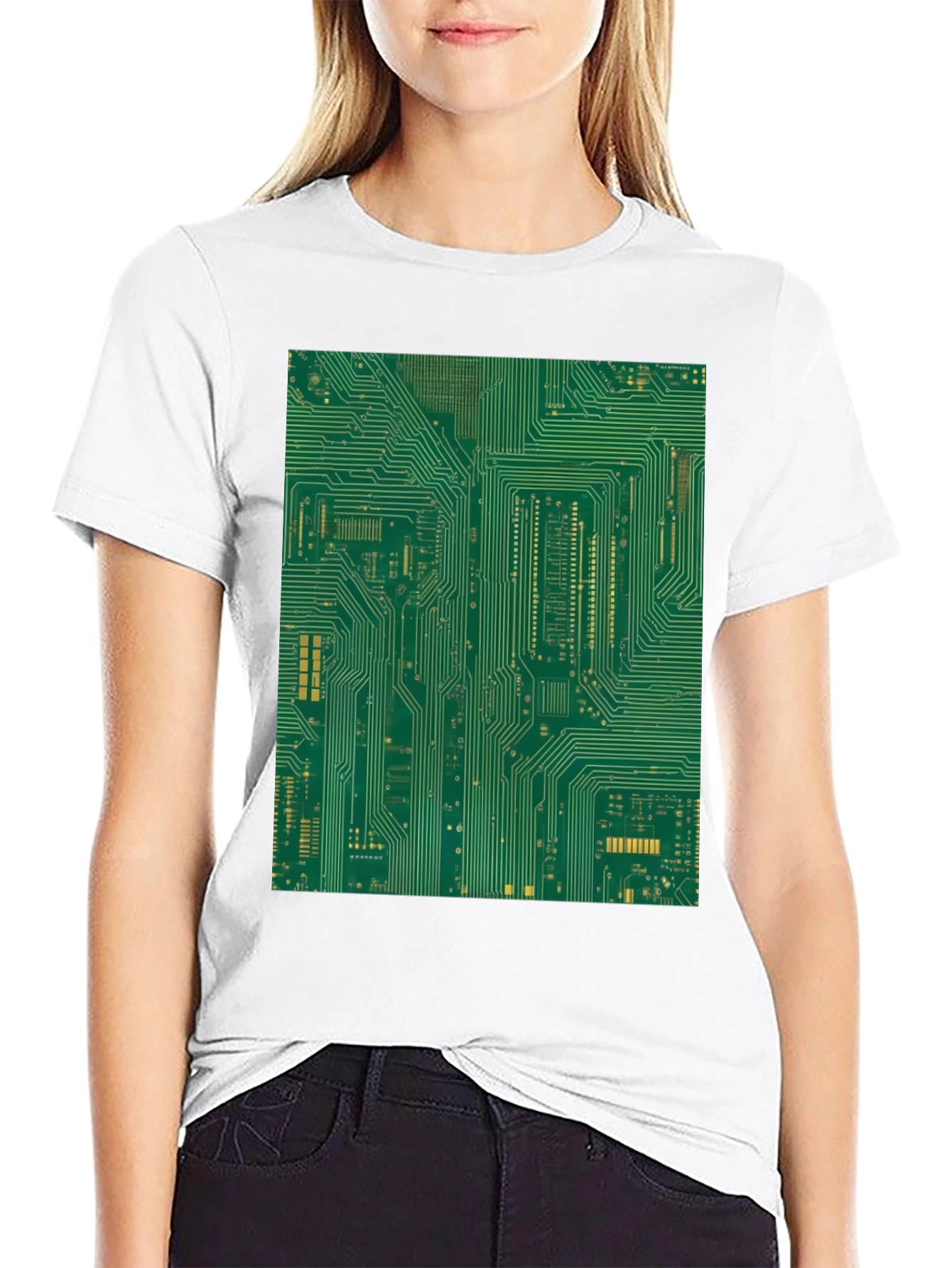 Circuit Board Graphic Tee - Black