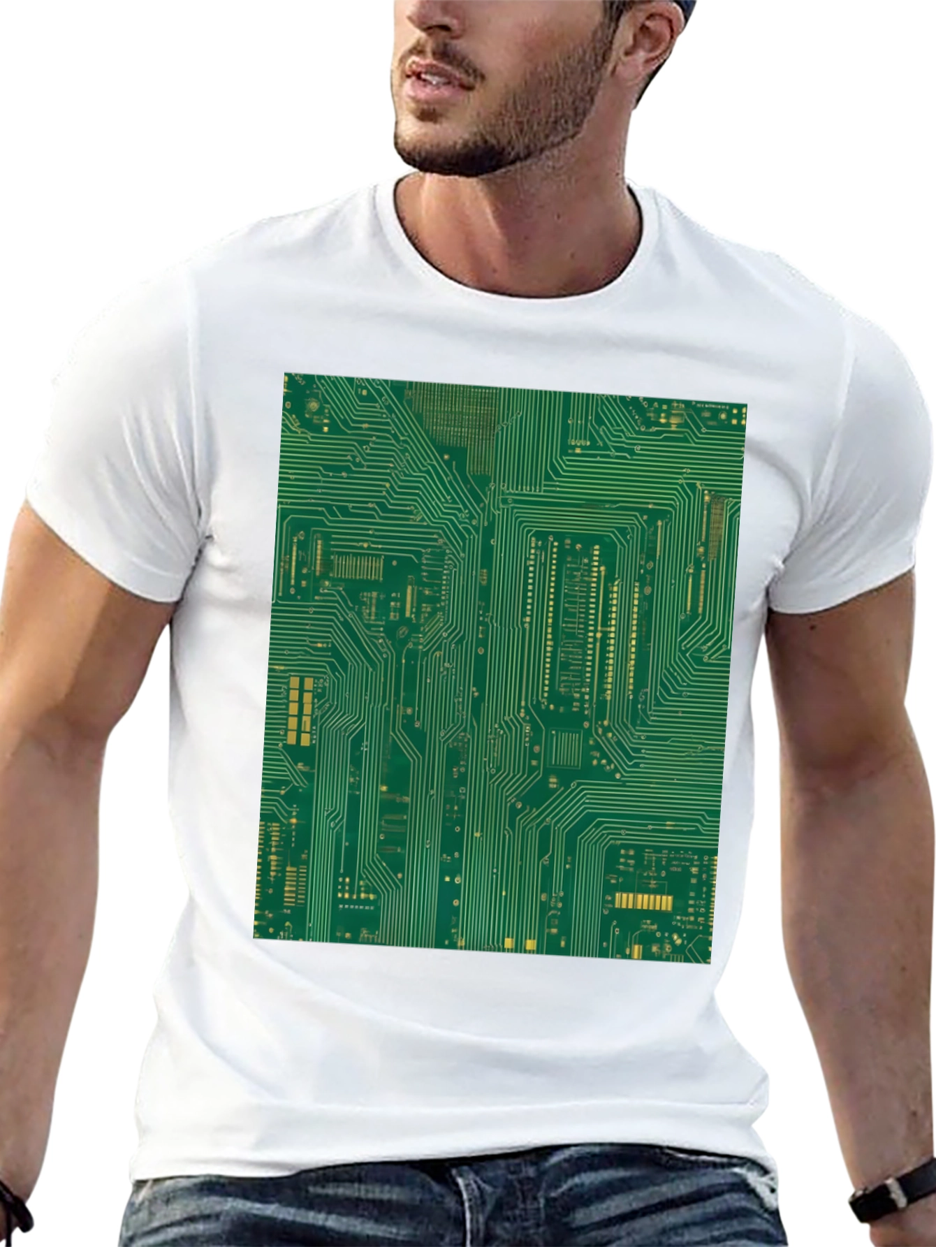 Circuit Board Graphic Tee - Black
