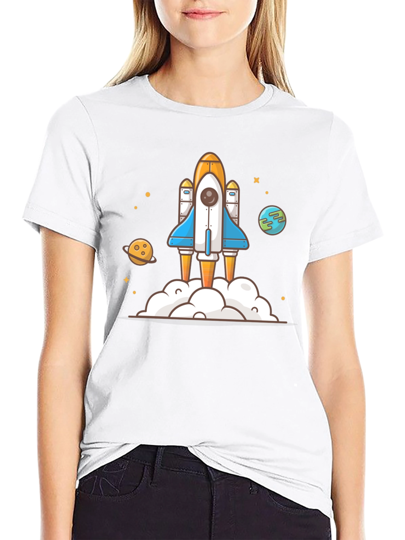 Rocket Launch Graphic Tee - Space Adventure Shirt