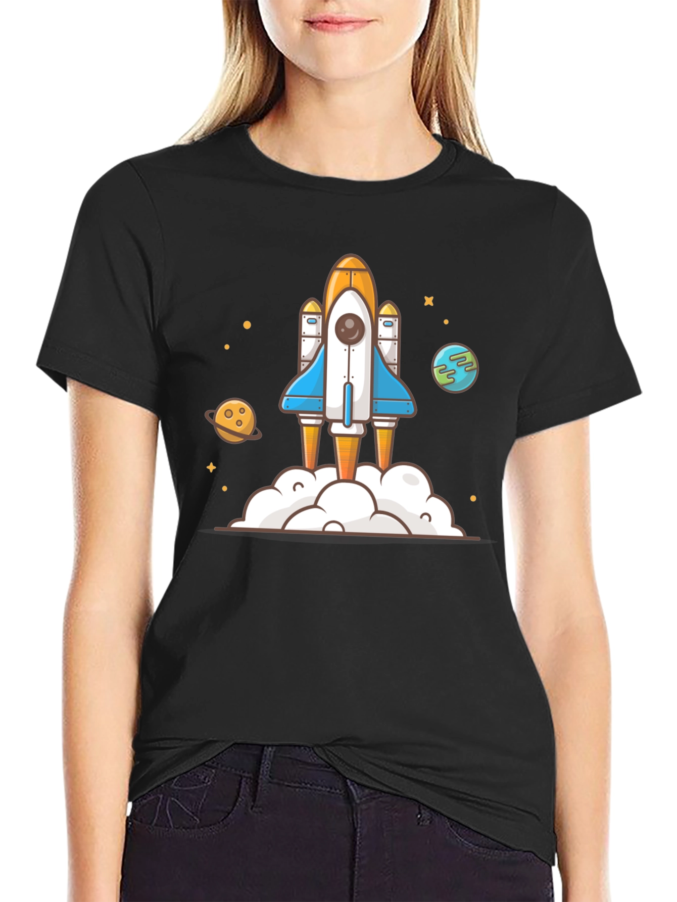 Rocket Launch Graphic Tee - Space Adventure Shirt