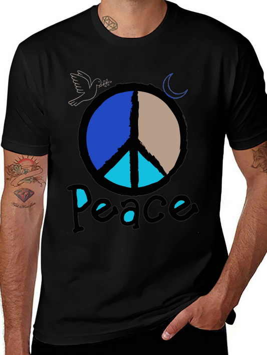 Peace Sign Graphic Tee - Retro Style
