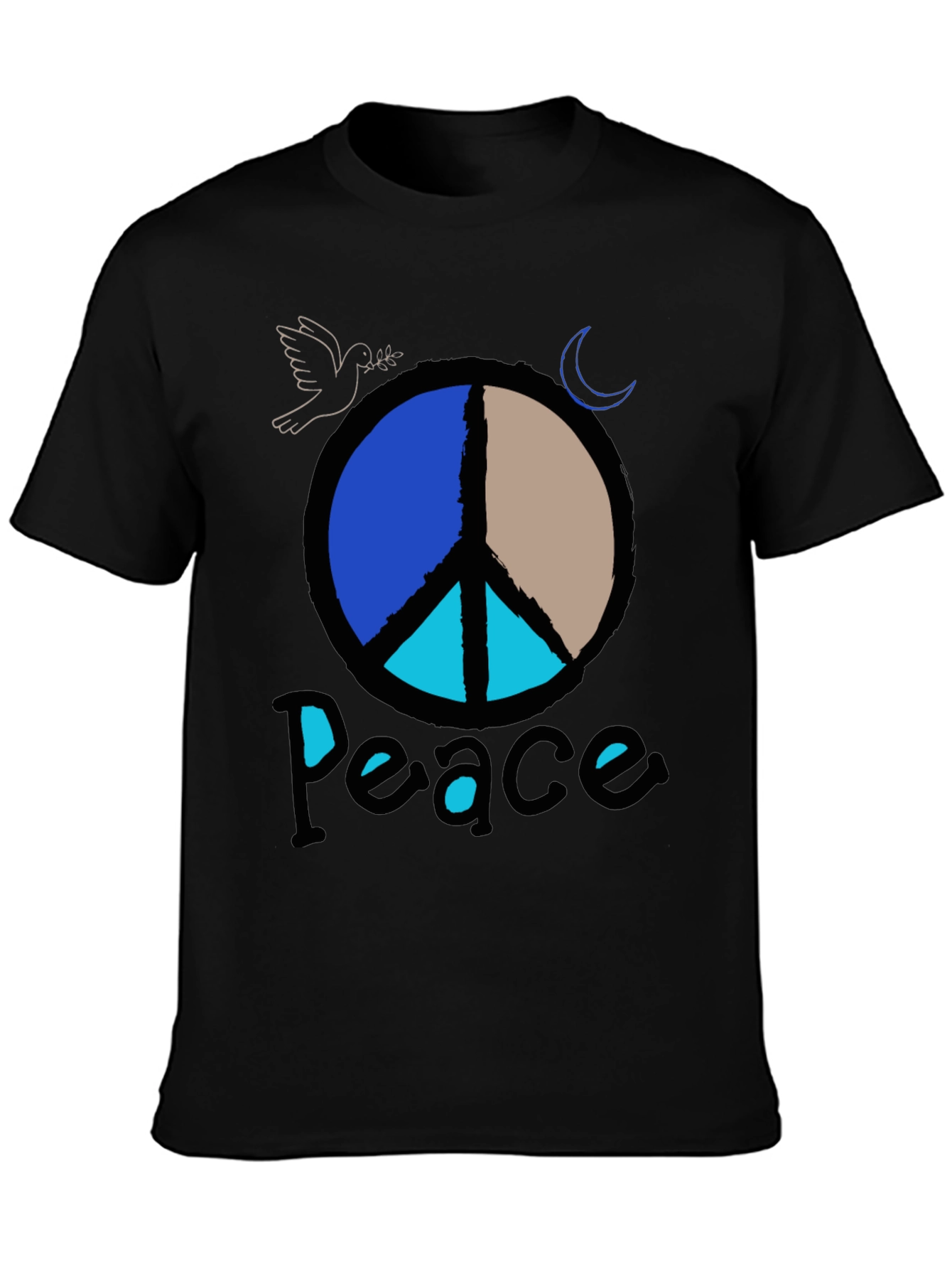 Peace Sign Graphic Tee - Retro Style