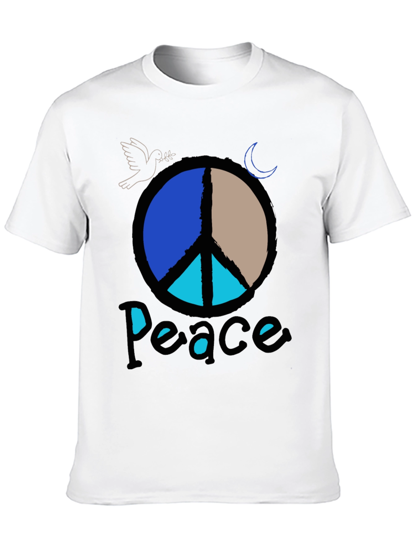 Peace Sign Graphic Tee - Retro Style