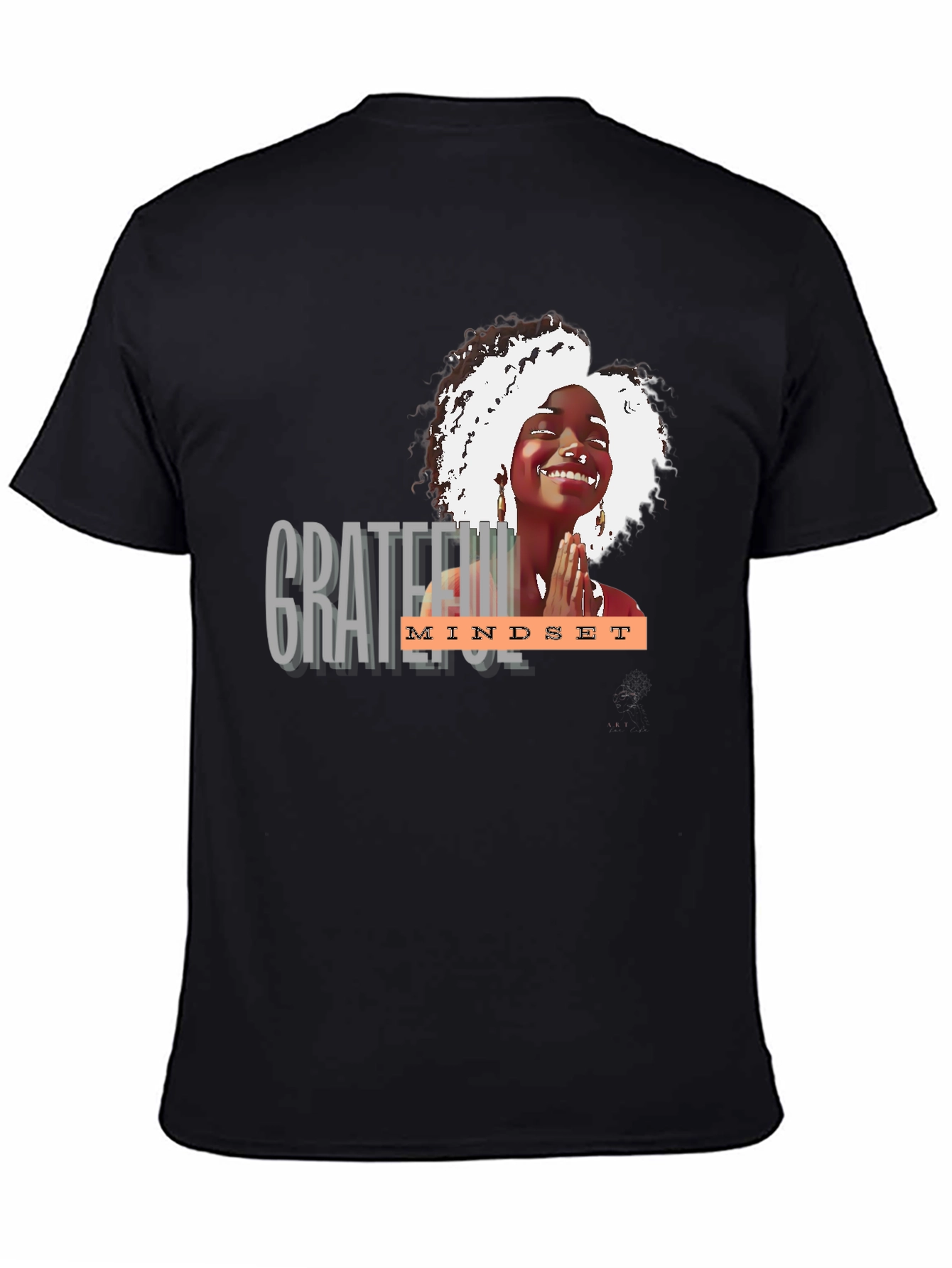 Grateful Mindset Graphic Tee - Black