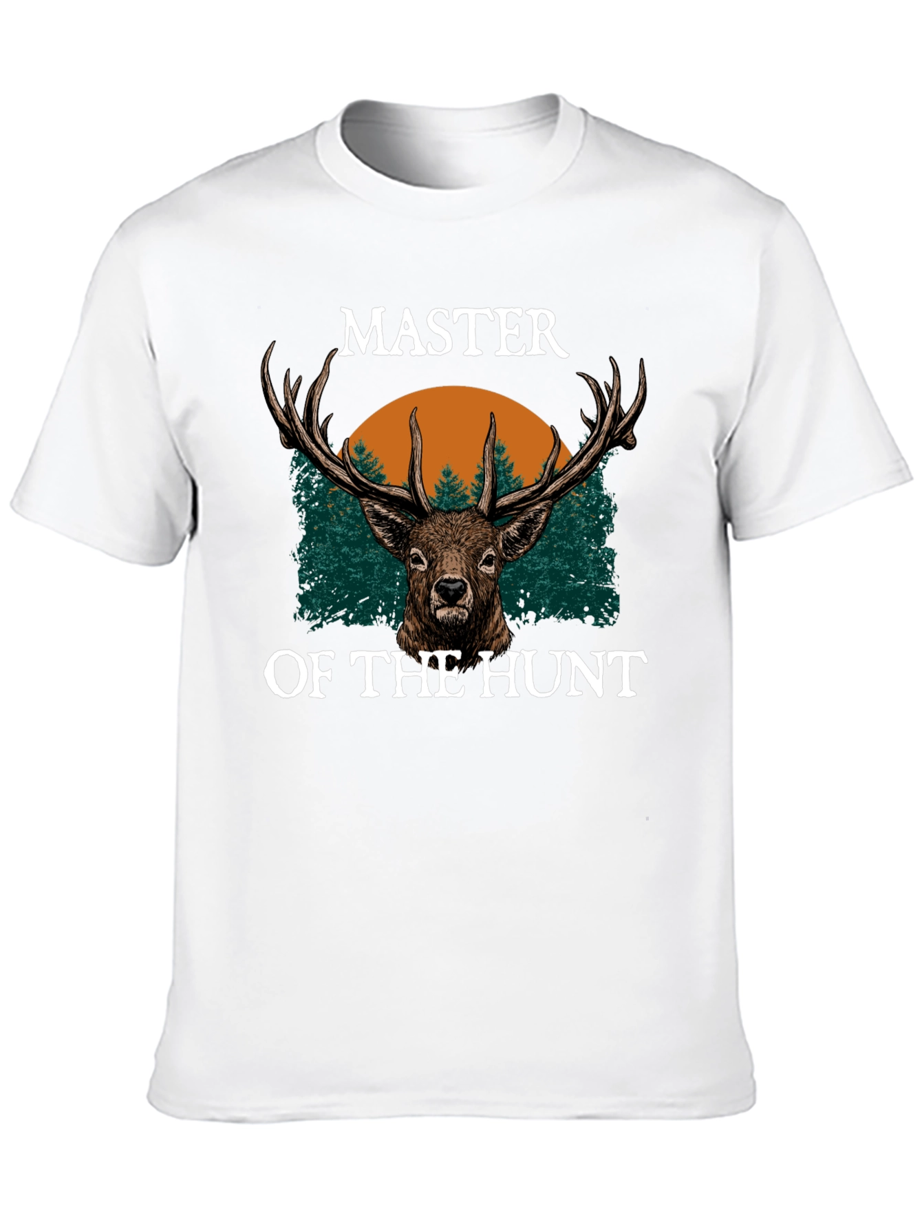Master of the Hunt Black T-Shirt - Deer Design