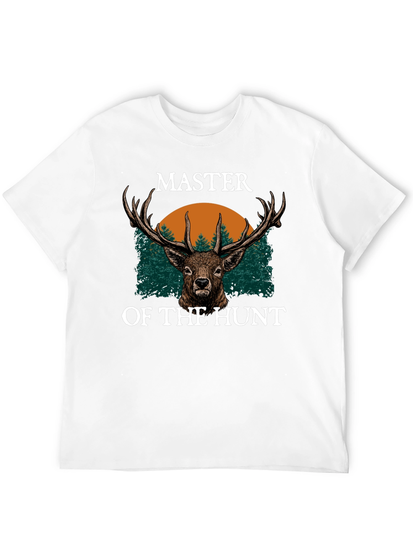 Master of the Hunt Black T-Shirt - Deer Design