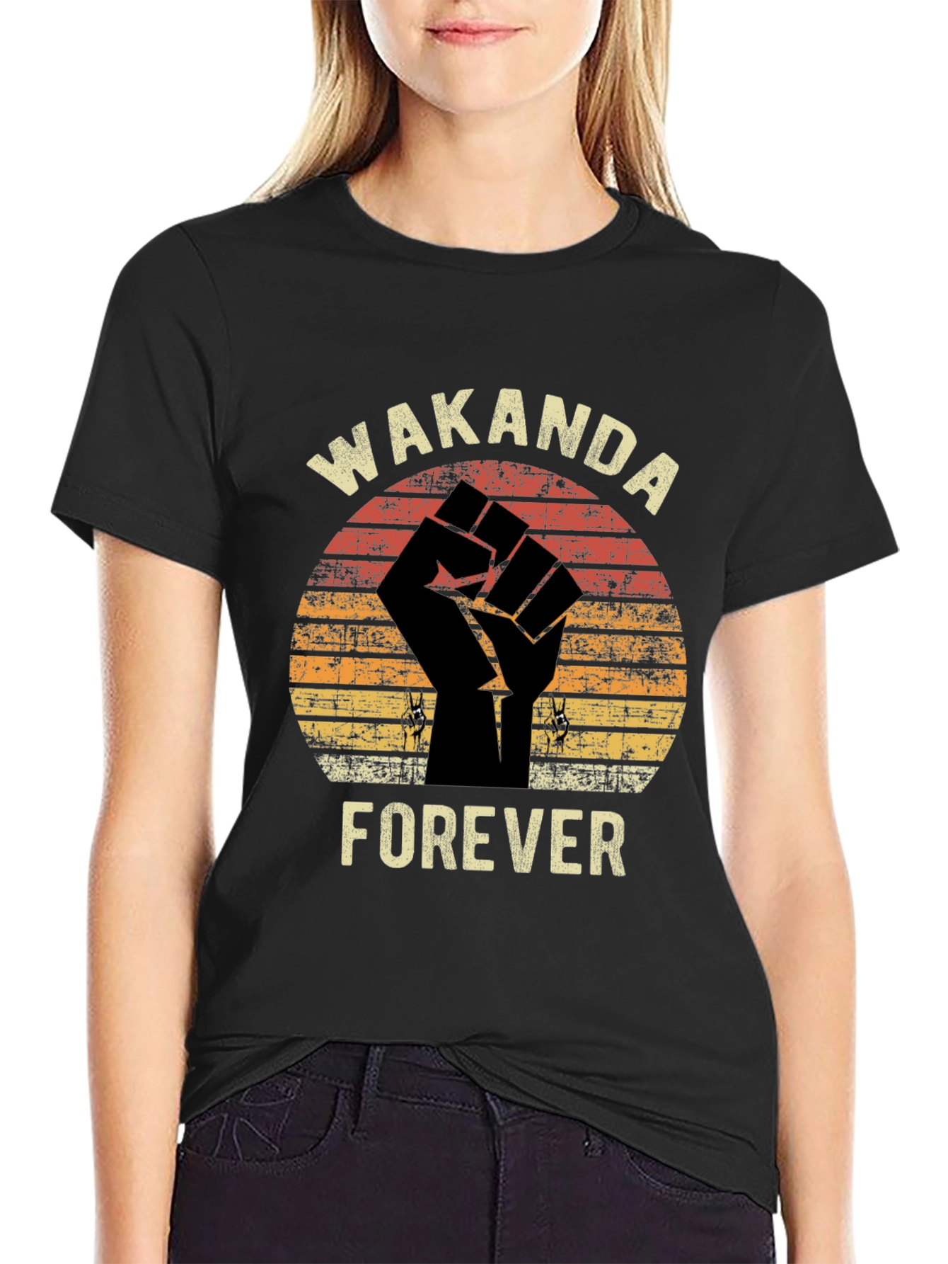 Wakanda Forever Black T-Shirt