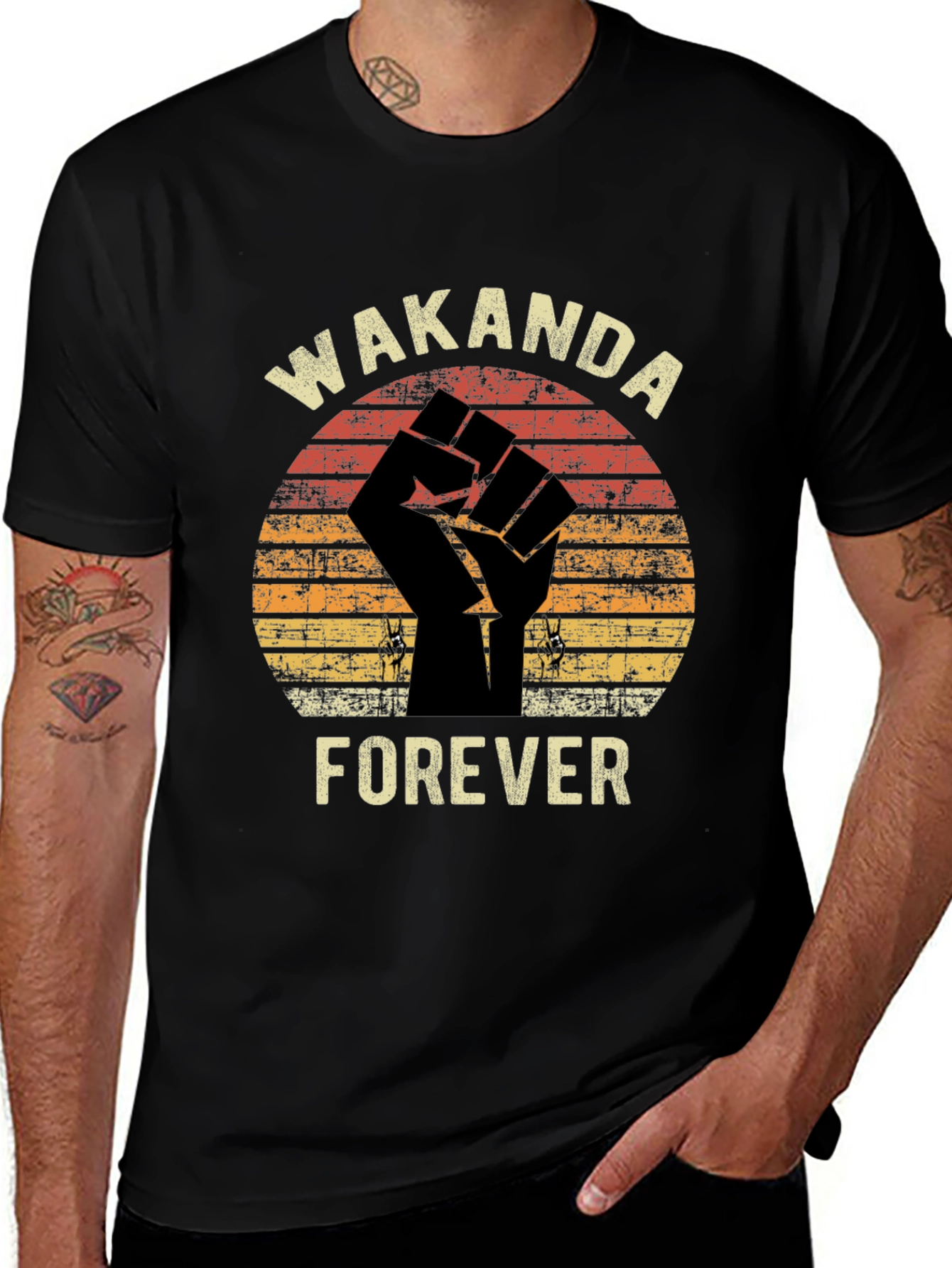 Wakanda Forever Black T-Shirt