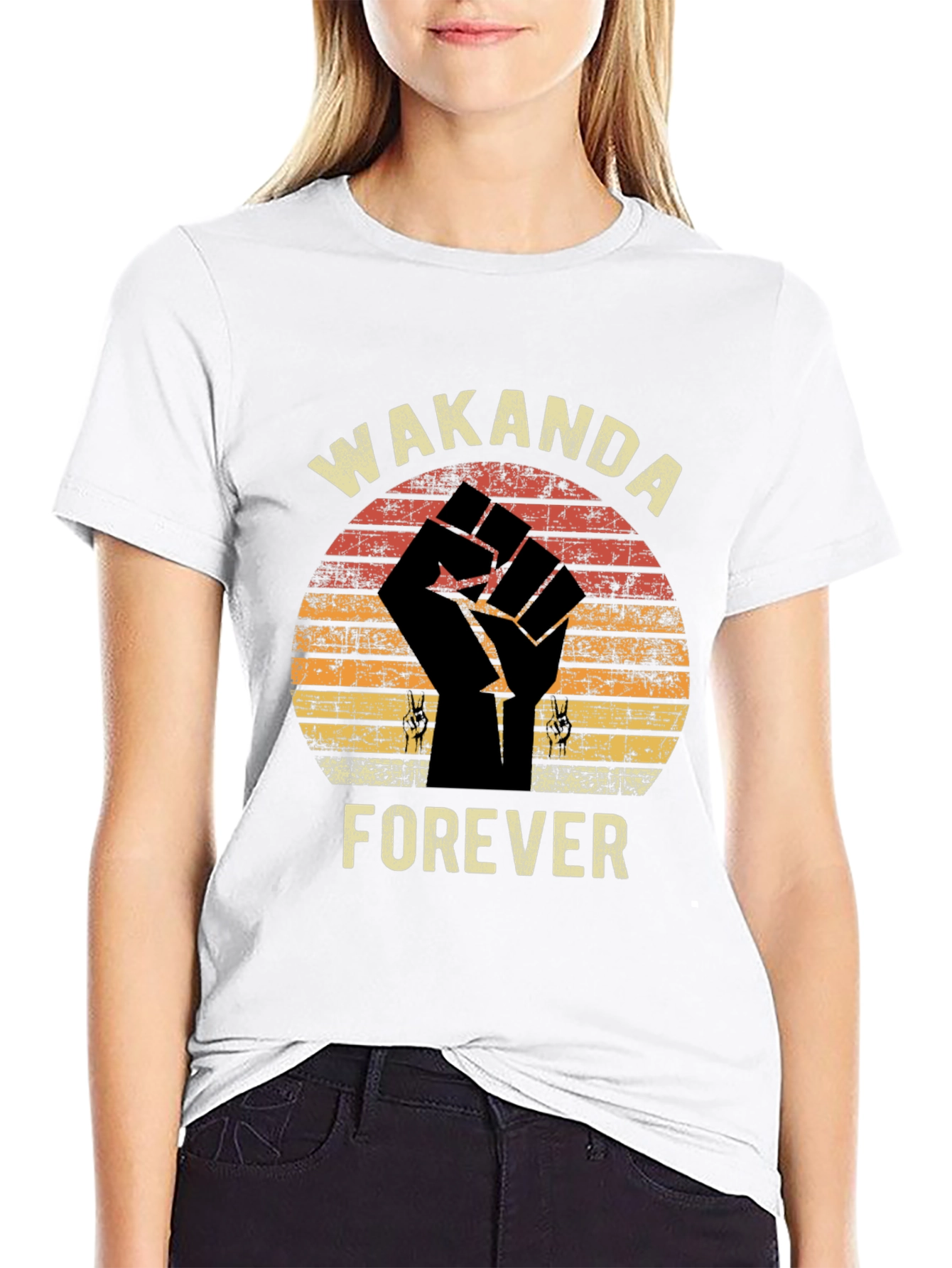 Wakanda Forever Black T-Shirt