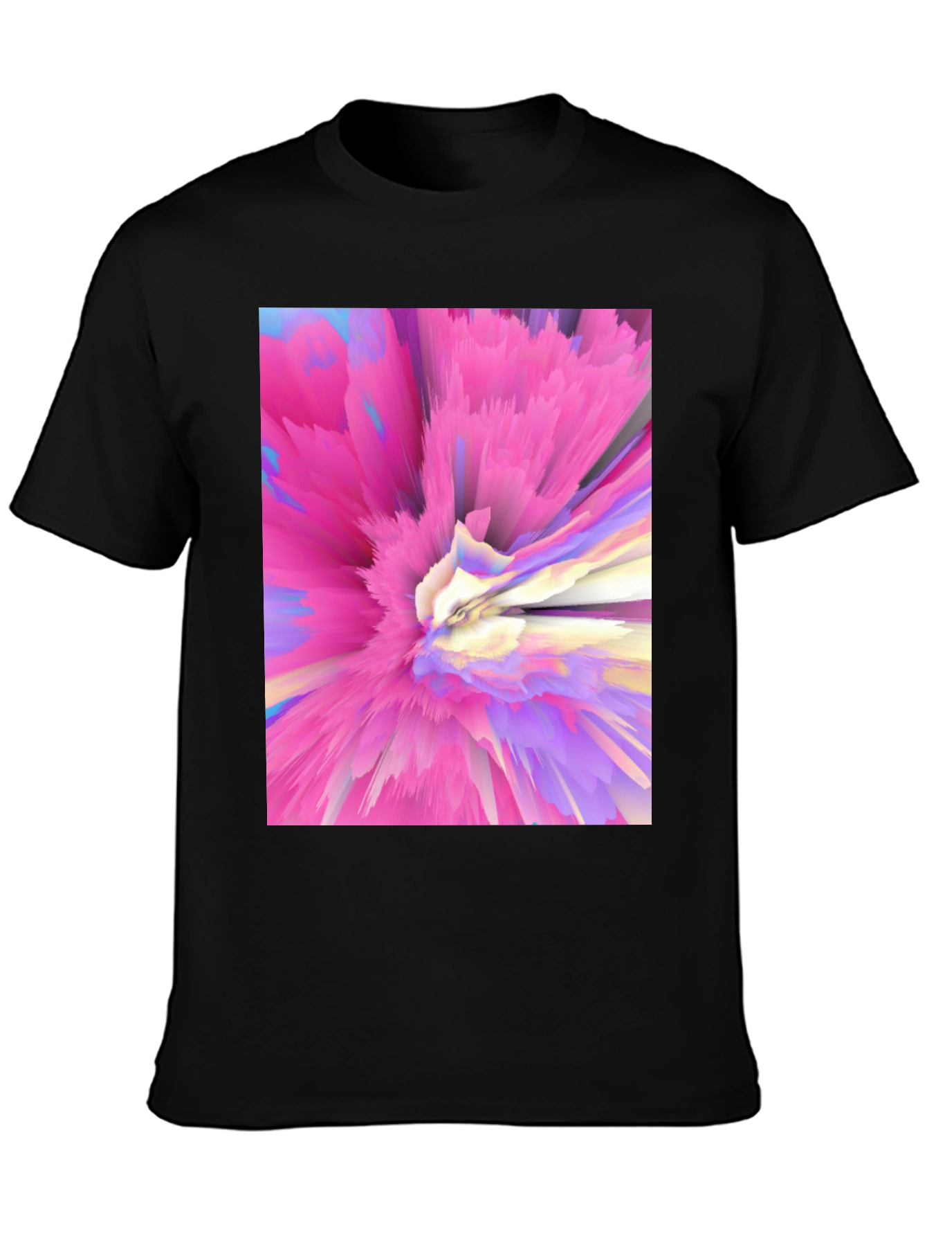 Abstract Pink Burst Graphic Tee