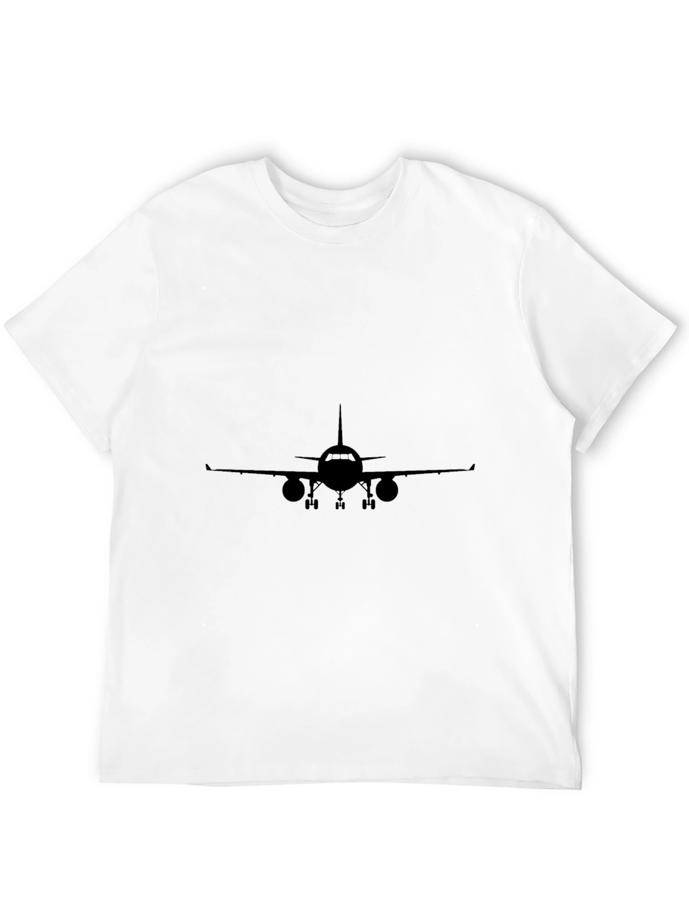 Airplane Silhouette Black T-Shirt