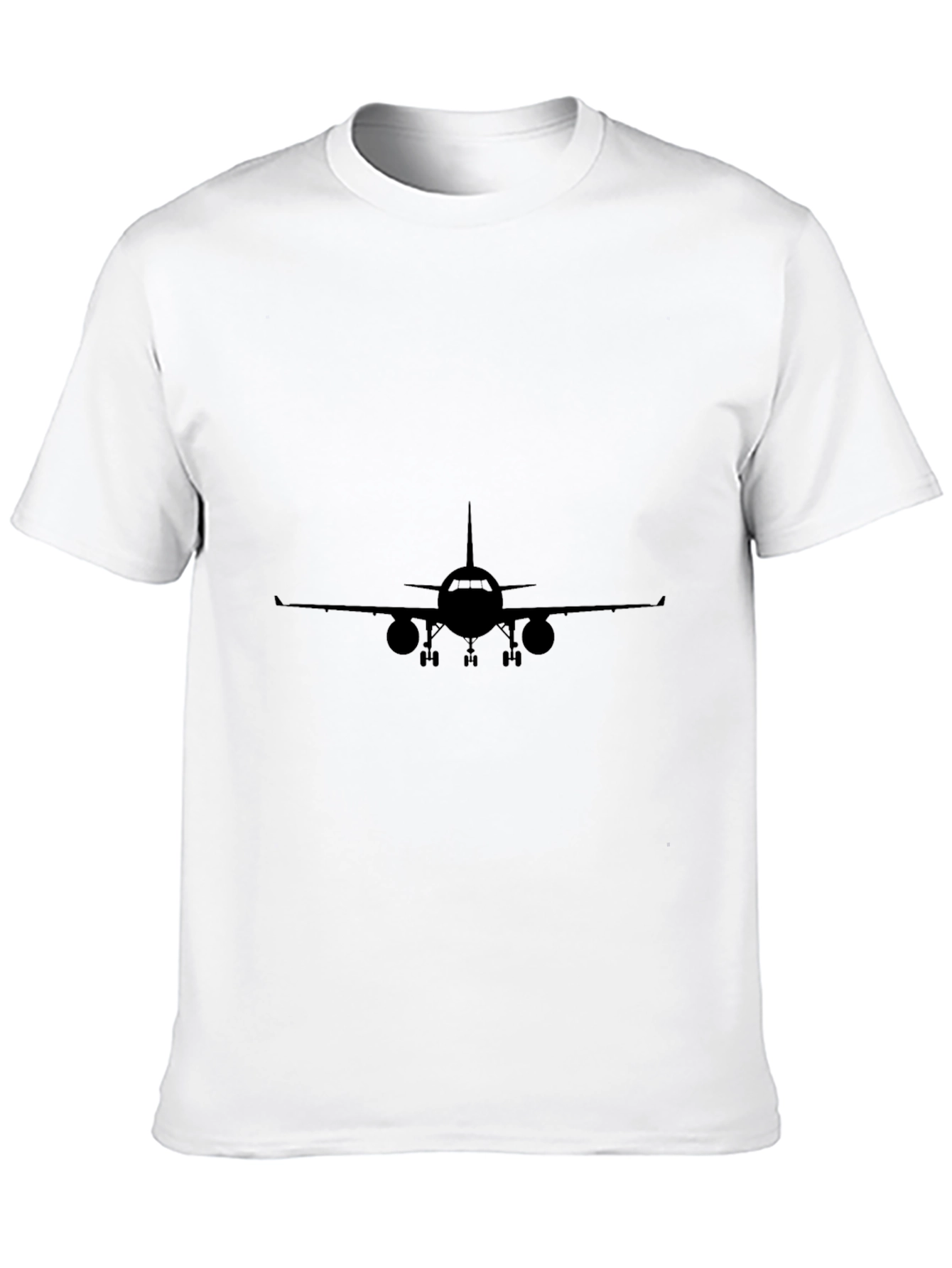 Airplane Silhouette Black T-Shirt