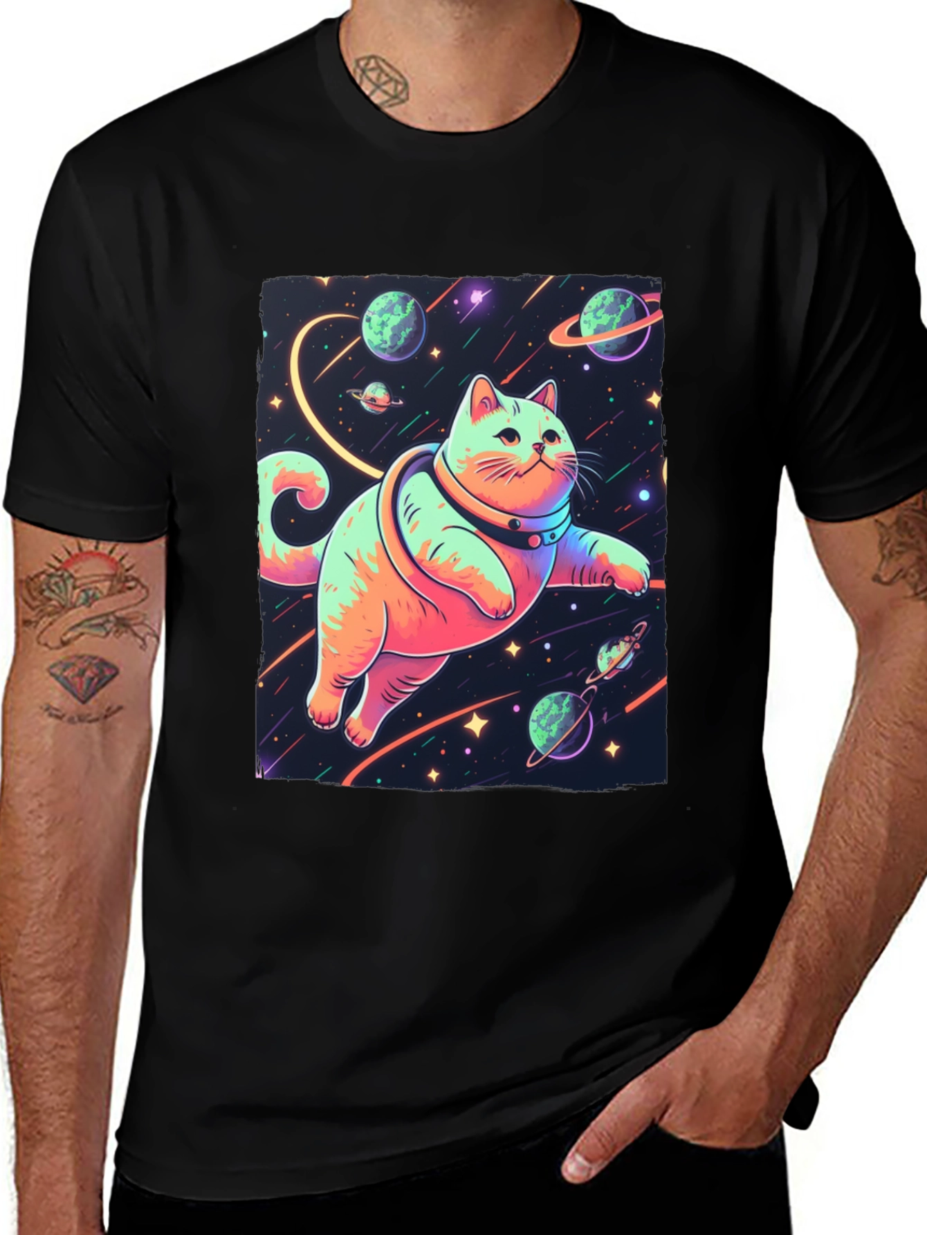 Cosmic Cat T-Shirt - Space Adventure Tee